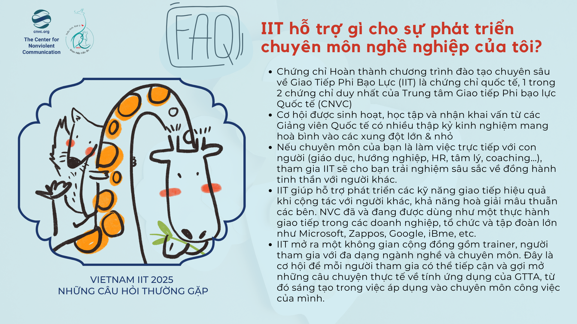 [FAQ] 5. IIT hỗ trợ gì cho sự phát triển chuyên môn nghề nghiệp của tôi? | What support does IIT provide for my professional development?