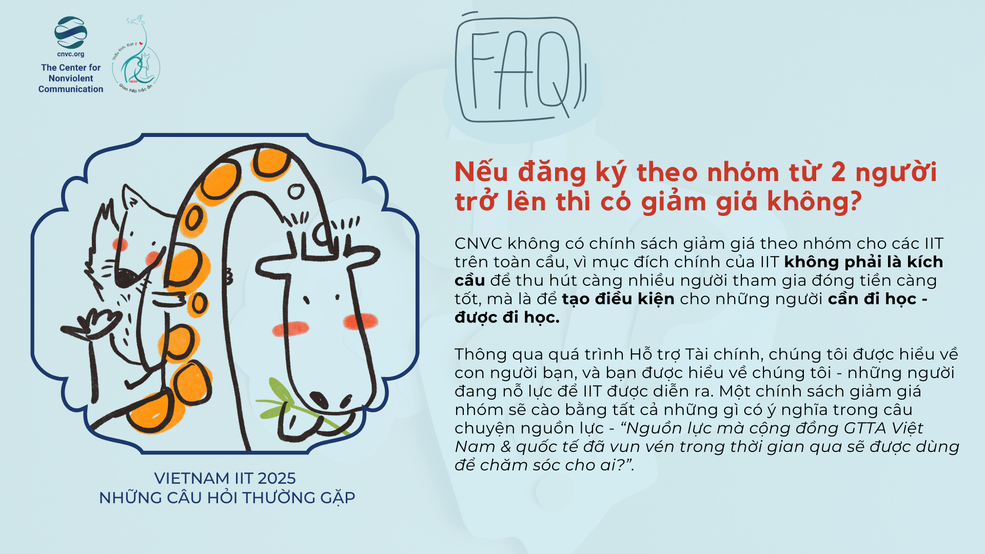 [FAQ] 9. Nếu đăng ký theo nhóm từ 2 người thì có giảm giá không?