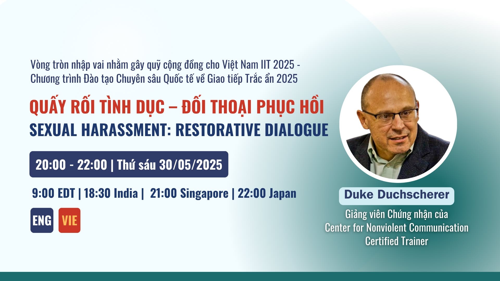 Vòng tròn nhập vai cùng Duke Duchscherer: Quấy rối Tình dục – Đối thoại phục hồi | Sexual Harassment – Restorative Dialogue